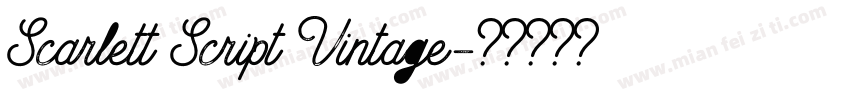 Scarlett Script Vintage字体转换